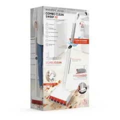 Sharper Image Combo Clean Sweep 02, Cordless Power Broom & Mop White