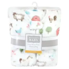 Hudson Baby Infant Girl Plush Sleeping Bag, Sack, Blanket, Girl Farm Animals Long Sleeve