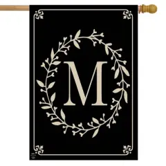 Briarwood Lane Classic Monogram Letter M House Flag Double-Sided 28" x 40"
