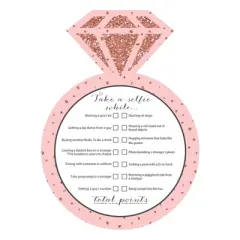 Big Dot of Happiness Bride Squad - Selfie Scavenger Hunt - Rose Gold Bridal Shower or Bachelorette Party Game - Set of 12