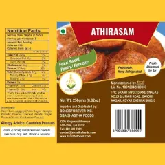 GSS Traditional Athirasam with Rice Flour Blended in Boiled Jaggery Syrup &ndash; Pack of 3 &times; 250g = Total 1.65 lbs