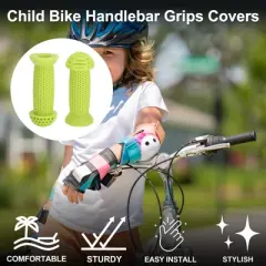 Unique Bargains Child Bike Handlebar Grips Covers 3.94" Green 1 Pair