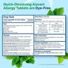 Alavert Allergy Relief Non-Drowsy Orally Disintegrating Tablets Fresh Mint, 60 Ct