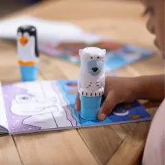 Melissa & Doug Sticker WOW! Winter (Polar Bear and Penguin) Arts and Crafts Collectibles - 2 Activity Pads, 2 Sticker Stampers, 2 Bonus Stacks