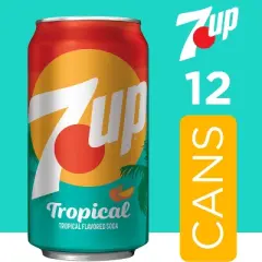 7UP Tropical Soda - 12pk/12 fl oz Cans