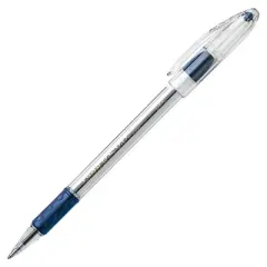 Pentel R.S.V.P. Refillable Ballpoint Pen, 1 mm Medium Tip, Blue Ink, Clear Barrel, Pack of 12