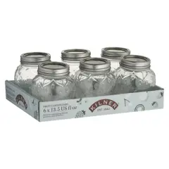 Kilner Regular Mouth Canning Jar 13.5 oz - Case of 6 - 2 each