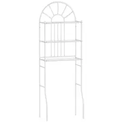 Costway 3 Shelf Over The Toilet Bathroom Space Saver Towel Storage Rack Organizer White