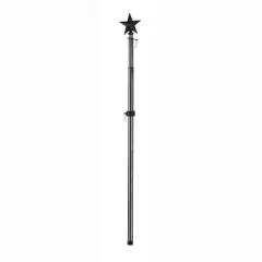 Evergreen Star Metal Extendable House Flag Pole, Black