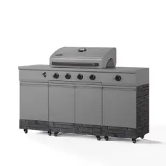 TYTUS 5-Burner Fresno Island 60000 BTU Gas Grill TDT-021-0103 Graphite Stone & Gunmetal