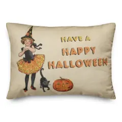 Creative Products Happy Halloween Tutu Witch Girl 20 x 14 Indoor / Outdoor Pillow