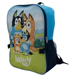 BLUEY 2 Piece Backpack Set, Pre-school Girls & Boys 16" Travel Bag, Blue