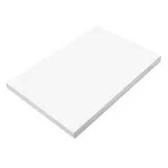 Prang&reg; Construction Paper, Medium Weight, Bright White, 12" x 18", 100 Sheets