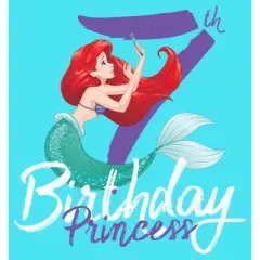 Girl's The Little Mermaid 7th Birthday Princess Crop T-Shirt