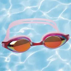 Pool Central 7" Pink Mirrored Competition Swimming Goggles