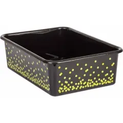 Teacher Created Resources&reg; Black Confetti Large Plastic Storage Bin
