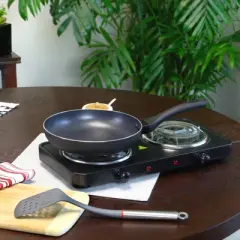 Oster Ashford 9.5 inch Aluminum Frying Pan in Black