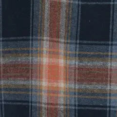 Falcon Bay Men's Two Pocket Black Plaid Flannel Shirt