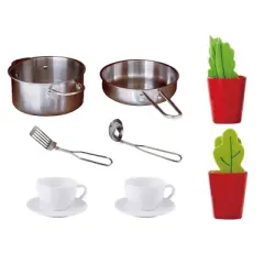 Hape E3145 All In 1 Kids Toddler Wooden Pretend Play Kitchen Set with Oven, Stove, Sink, Microwave, Coffee Maker, Dish Washer, Fridge and Accessories