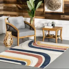 nuLOOM Katina Abstract Rainbow Indoor/Outdoor Patio Area Rug