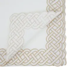 Saro Lifestyle Tablecloth with Braid Embroidered Design