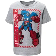 Marvel Avengers Mech Strike Spider-Man Hulk 4 Pack Graphic T-Shirts Toddler