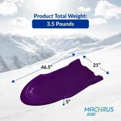 Machrus Frost Rush Snow Sled for Toddler, Kids, and Adults - Large Plastic Rocket Shaped Torpedo Snow Sled for Winter Sledding