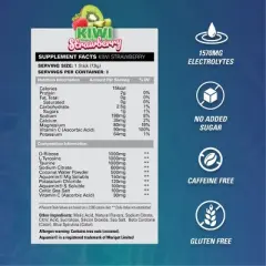 EHPlabs Hydreau Sugar-Free Electrolyte Drink Mix Packets - Kiwi Strawberry - 8ct Hydration Supplement