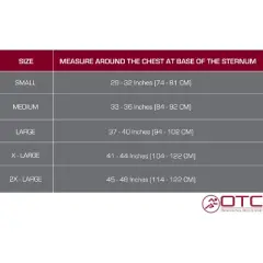 OTC Rib Belt For Men, 6-Inch Chest Panel, Elastic Compression, Universal Fit, White