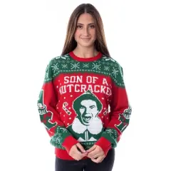 ELF Movie Men's Son of a Nutcracker Ugly Christmas Sweater Knit Pullover