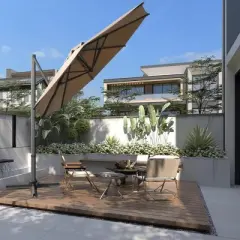 ELECWISH Patio Umbrella, 10ft Cantilever Windproof Large Offset Umbrella with 360&deg;Rotation and Tilt Adjustment