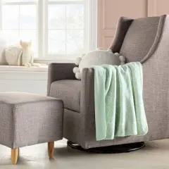 Plush Baby Blanket - Green Line Floral - Cloud Island&trade;