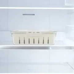 Unique Bargains Sealed Rectangle Drain Food Storage Containers 2 Compartment White Transparent 1 Set