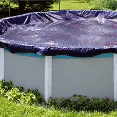 Swimline 21 Foot Round Above Ground Winter Swimming Pool Cover, Blue | PCO824
