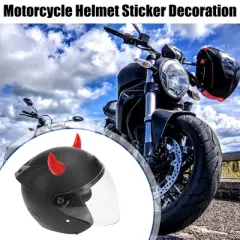 Unique Bargains Car Motorcycle Bull Horn Style Helmet Decoration Accessories Suction Cup 2 Pcs