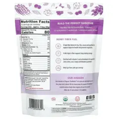 Organic Traditions Fiber Fuel Smoothie Boost, Berry, 10.6 oz (300 g)