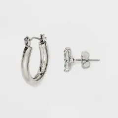 Mixed Heart Butterfly Icon Cubic Zirconia Hoop Earring Set 18pc - Wild Fable&trade; Silver