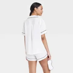Women's 3pc Notch Collar and Shorts Pajama Set - Stars Above&trade; White