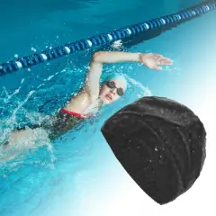 Unique Bargains PU Pleated style Swimming Cap 1 Pc
