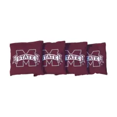 NCAA Mississippi State Bulldogs Corn-Filled Cornhole Bags Burgundy - 4pk