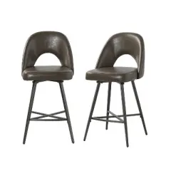 Tilano Modern Counter&Bar Stool,set of 2 with Cutout Design | ARTFUL LIVING DESIGN