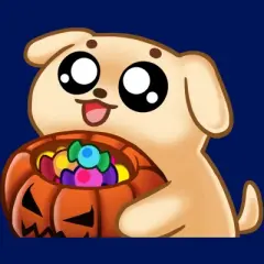 Junior's Design By Humans Halloween Candy Pup By Puppers T-Shirt