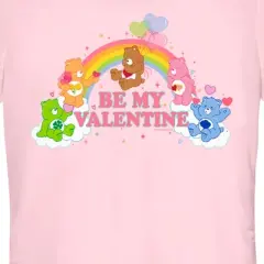Junior's Care Bears Valentine's Day Be My Valentine Rainbow T-Shirt