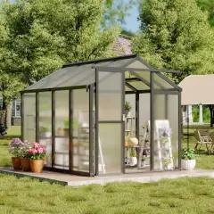 Whizmax 6' x 8' Greenhouse, Upgraded Polycarbonate Green House with Vent, Aluminum Frame, Greenhouses for Outdoors for Yard, Garden, Hobby