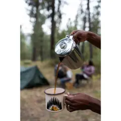 Stansport 24 OZ Camp Scene Enamel Mug Set - 2 Pack