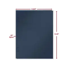 ComplyRight Tax Presentation Folder with Side-Staple Tabs Navy Blue 50/Pack (PNSS2)