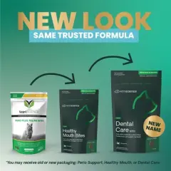 VetriScience Dental Care Crunchy Teeth Cleaning Chews for Cats, Chicken Liver Flavor, 60 Count Bag