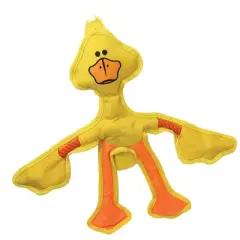 Multipet Skeleropes Duck Dog Toy - Yellow - 15"