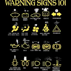 Junior's Design By Humans Car Warning Signs 101 By ZeusSE T-Shirt