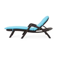 PAGED Patio Chaise Lounge Modern Lounge Chair with Cushion Comfortable Recliner for Garden, Poolside